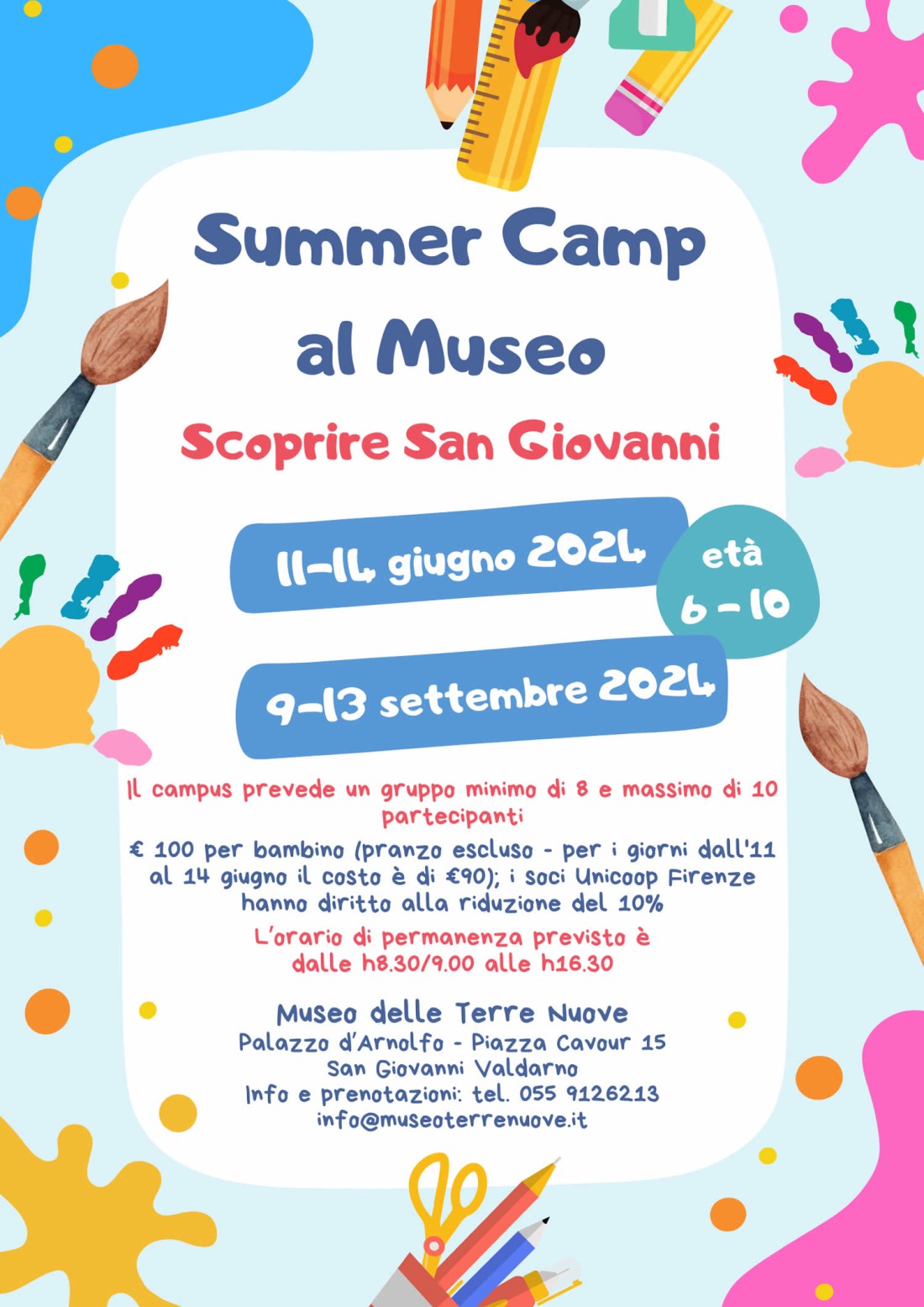 Summer camp al museo di San Giovanni Valdarno